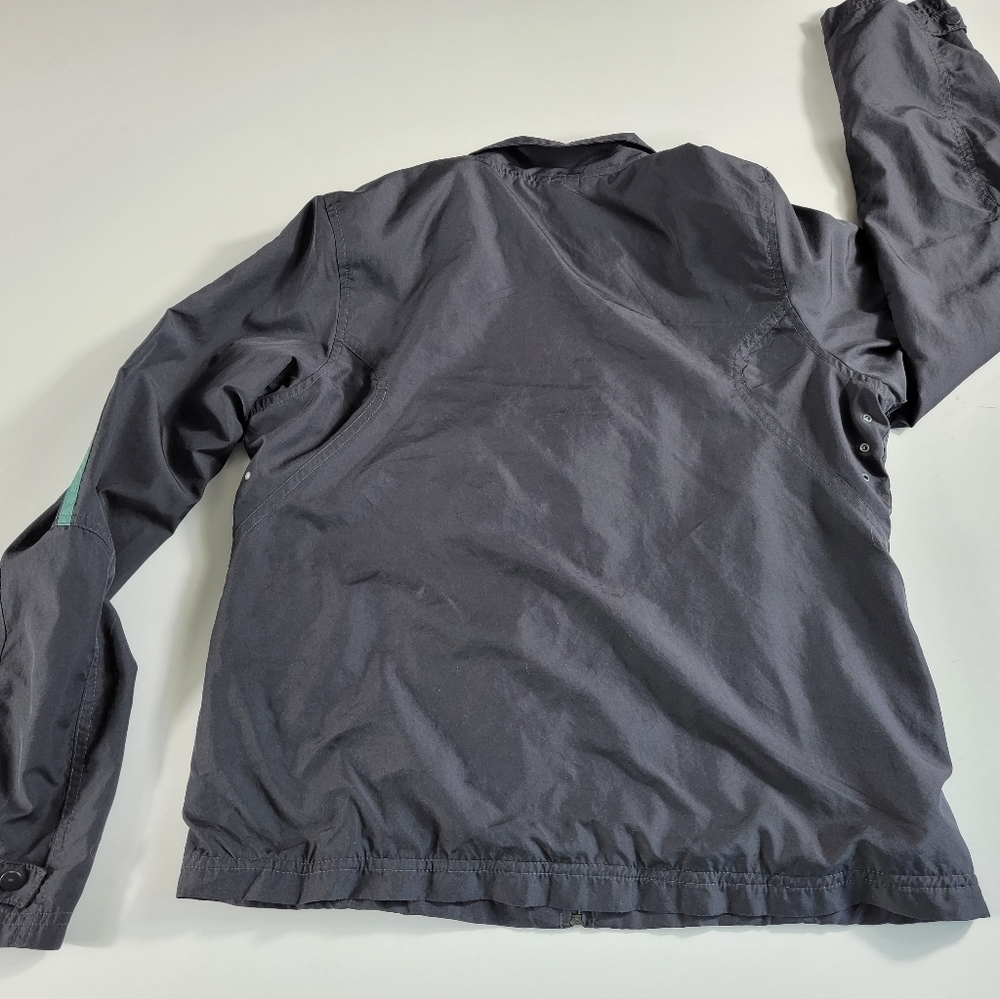 adidas Essentials 3 Stripes Woven Windbreaker Jacket for Men, Size medium Black - Picture 4 of 8